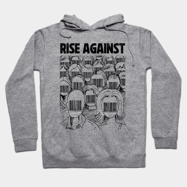 Barcode face Rise Againts Hoodie by adima